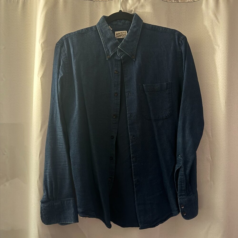 Naked & Famous Denim Button Down Shirt (Men)